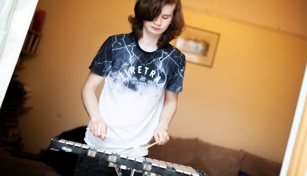 Joab playing the xylophone