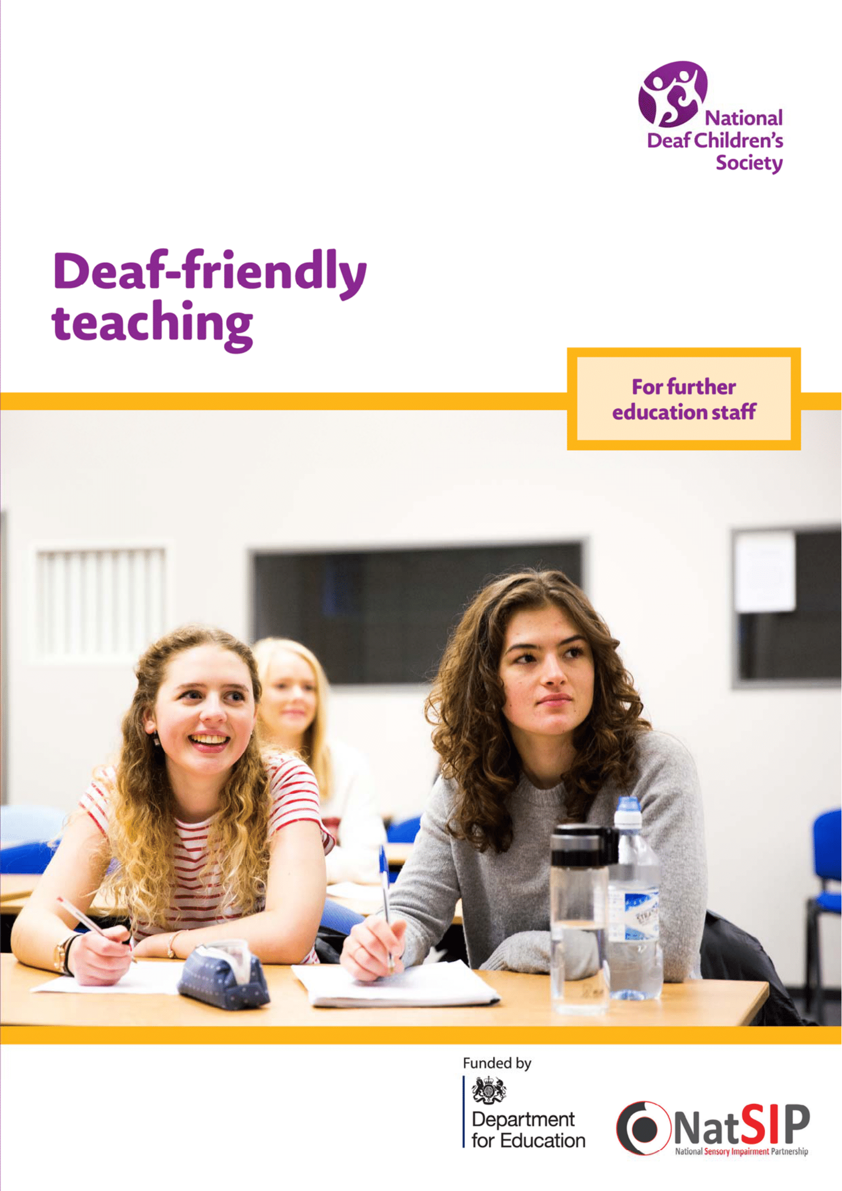 Deaf-friendly teaching: For further education staff