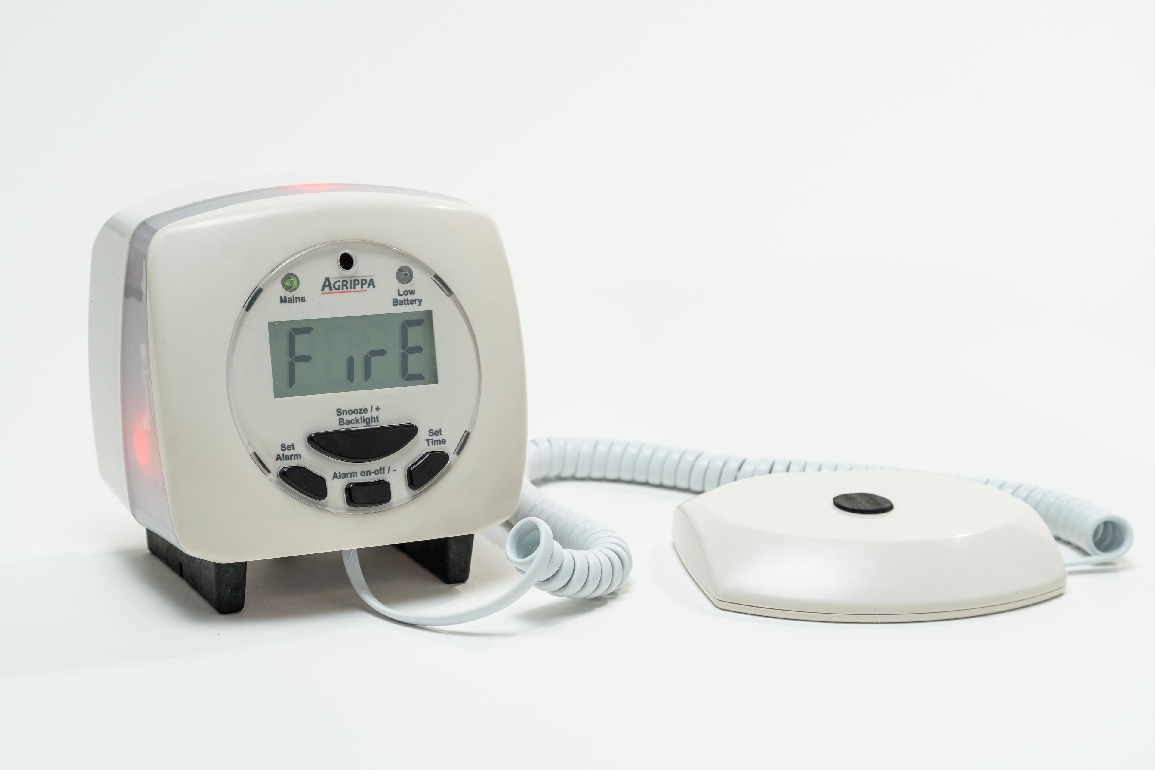Geofire Deaf Alert fire alarm with vibrating pillow pad