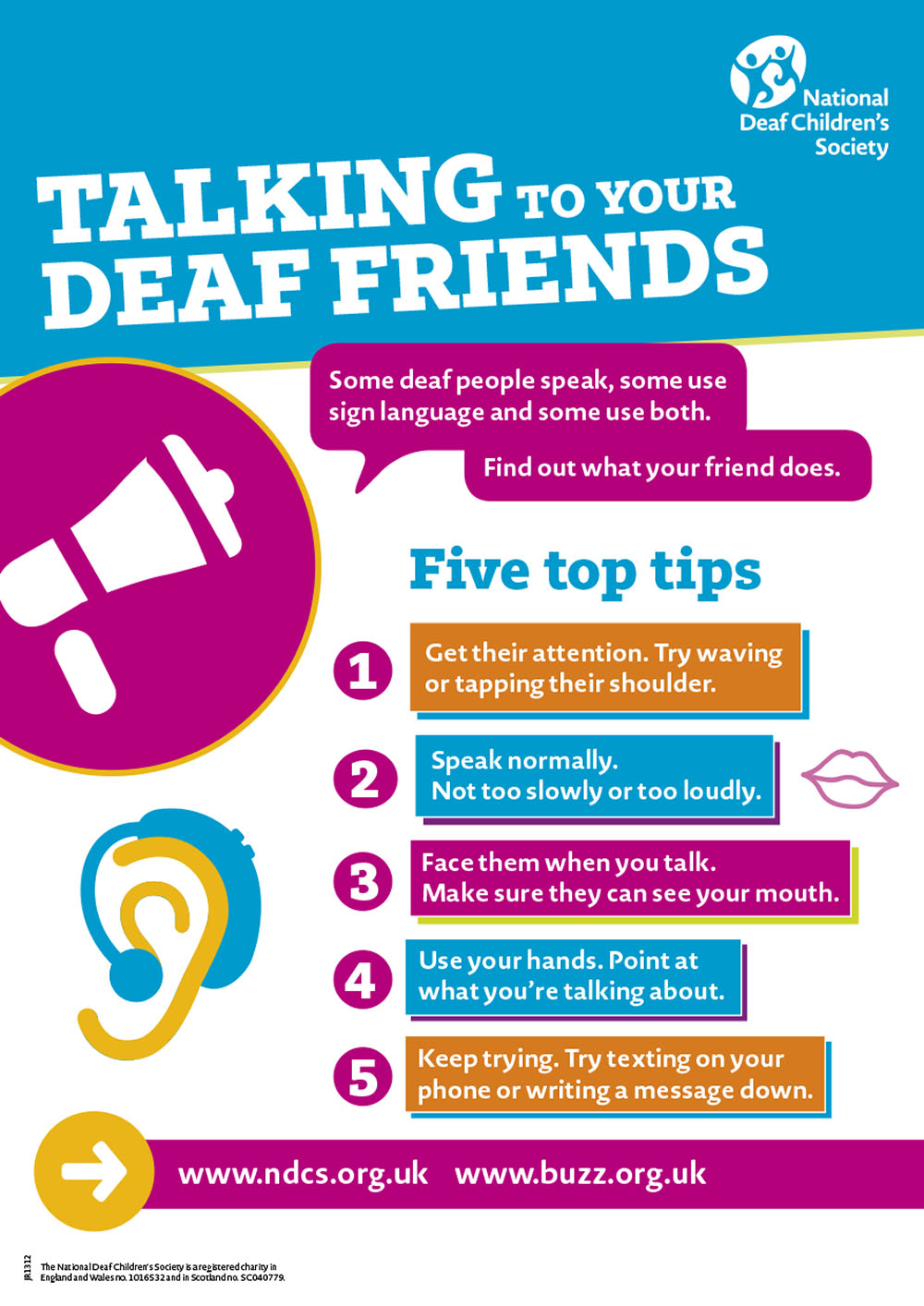 Talking to your deaf friends - poster