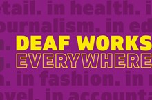 Deaf Works Everywhere (DWE) campaign logo
