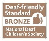 Deaf-friendly Standard bronze logo