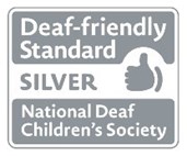 Deaf-friendly Standard silver logo