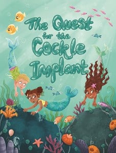 Cover for 'The Quest for the Cockle Implant' with mermaids