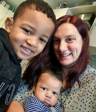 Mum with two sons