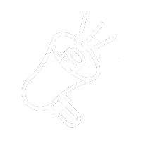white megaphone icon