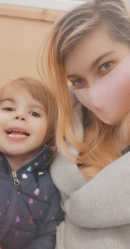 Photo of a young girl and her mum