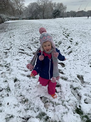 Child in snow