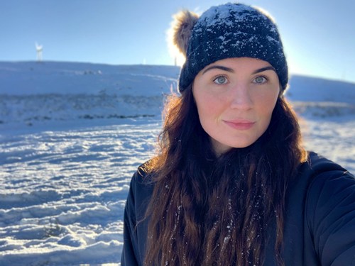 Girl in snow