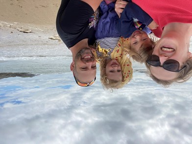 Family on the beach