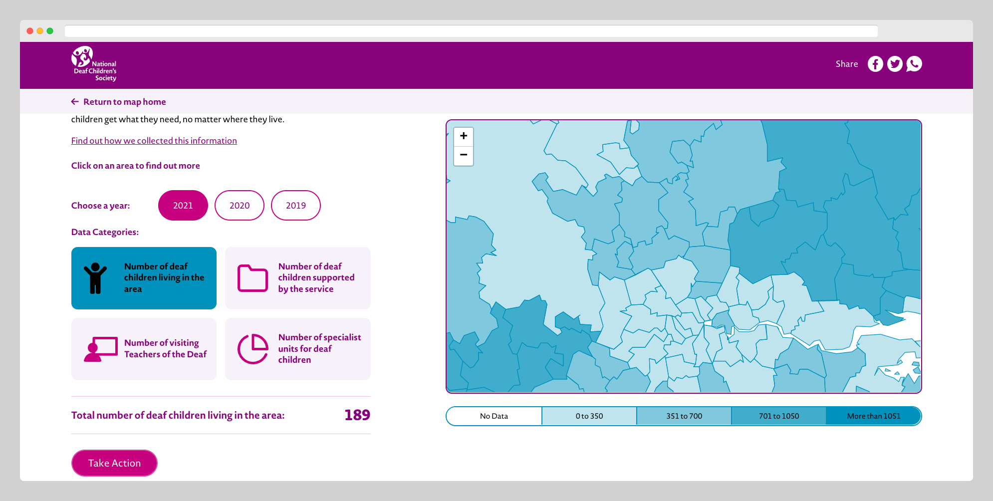 Deaf education map