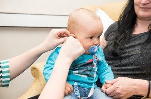 Baby at audiology appointment