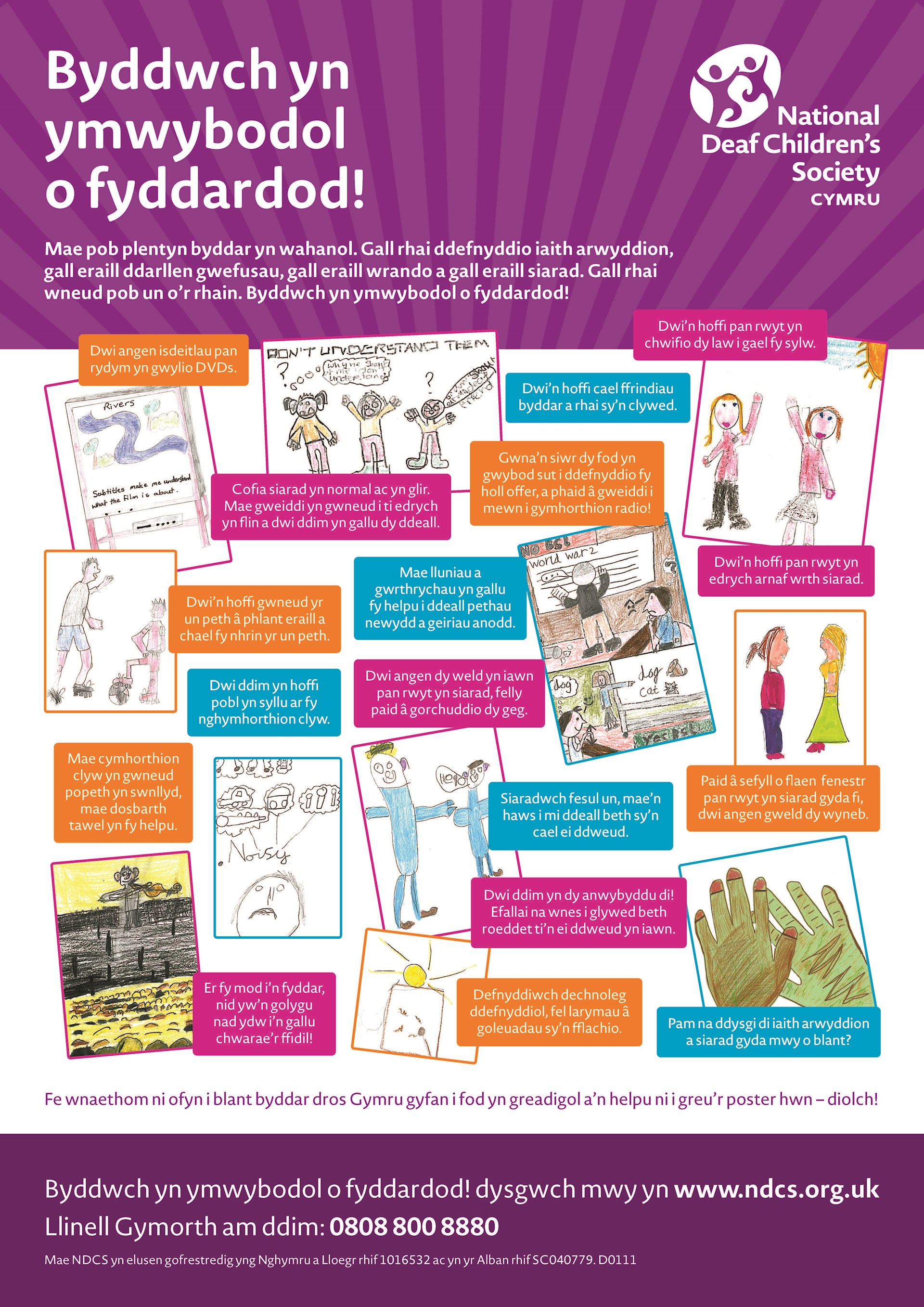 Get Deaf Aware poster Wales (Welsh)