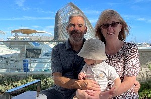 Freddie (1) with his grandparents