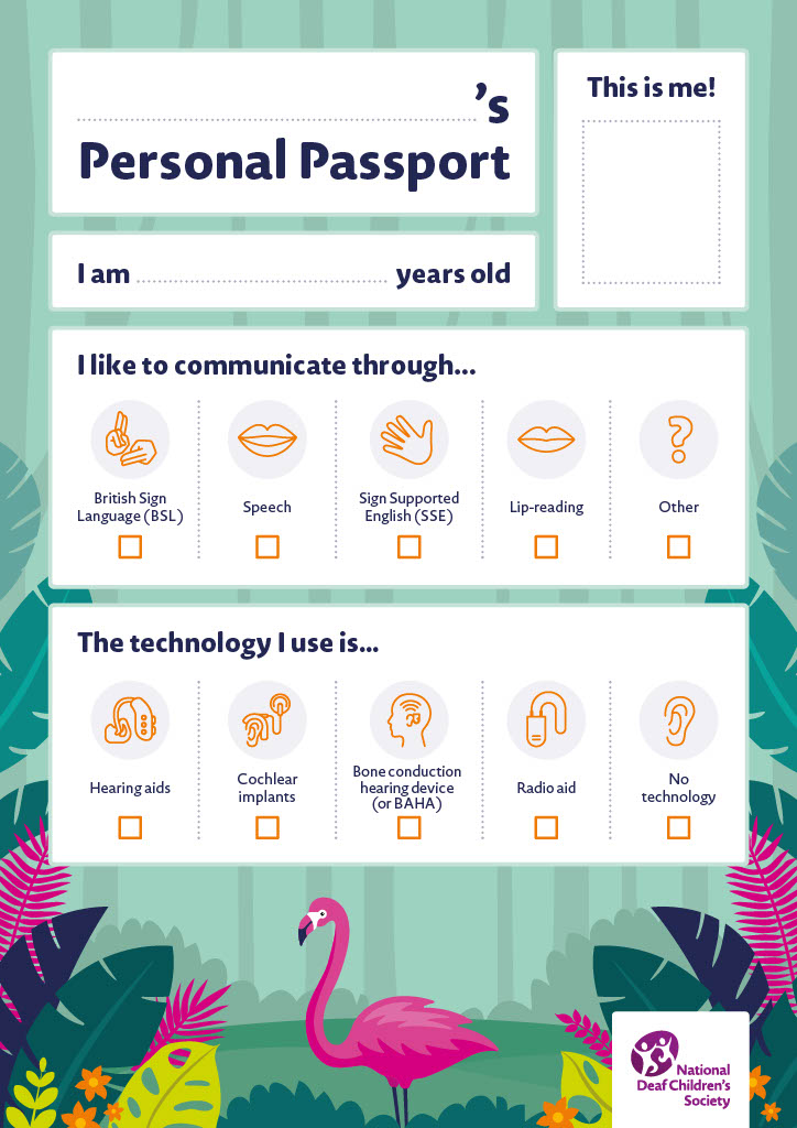 Personal Passport (age 3-6) - Jungle Animals theme