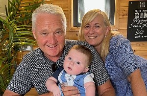 George (1) with his grandparents