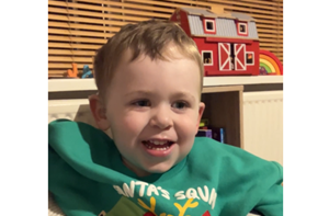 Young boy smiling