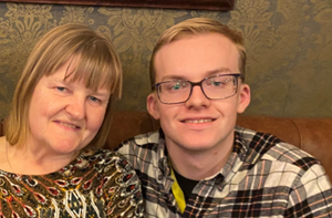 Mum and teenage son